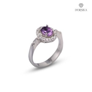 انگشتر نقره آمیتیست زنانه ZA-23