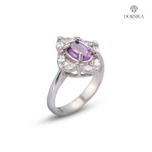 انگشتر نقره آمیتیست زنانه ZA-27