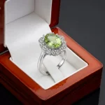 انگشتر نقره زنانه الکساندریت با طرح «فلاور» (Flower) آبکاری رادیوم ALEXANDERIT 1-ZA - تصویر 3