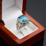انگشتر نقره دست‌ساز مردانه توپاز لندن طرح فیلی TOPAZ 4-MAK - تصویر 3